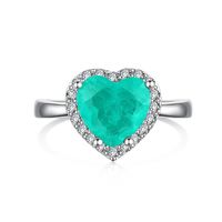 Fashion Square Water Droplets Heart Shape Sterling Silver Plating Zircon Rings main image 2