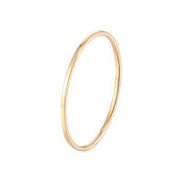 1 Piece Simple Style Solid Color Titanium Steel Plating Rings main image 1