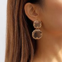 1 Pair Fashion Geometric Alloy Plating Resin Women's Drop Earrings main image 3