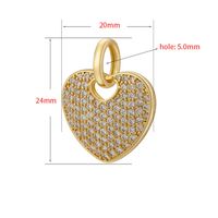 1 Piece Fashion Heart Shape Copper Plating Zircon Jewelry Accessories main image 2