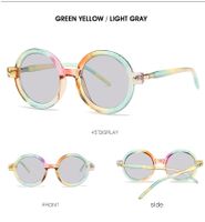 Casual Fashion Solid Color Ac Round Frame Full Frame Women's Sunglasses sku image 6