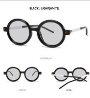 Casual Fashion Solid Color Ac Round Frame Full Frame Women's Sunglasses sku image 2