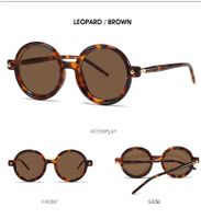 Casual Fashion Solid Color Ac Round Frame Full Frame Women's Sunglasses sku image 5