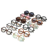 Casual Fashion Solid Color Ac Round Frame Full Frame Women's Sunglasses main image 4