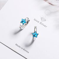 1 Pair Simple Style Star Copper Inlay Rhinestones Earrings main image 6