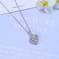 Mode Forme De Cœur Le Cuivre Placage Zircon Pendentif main image 4