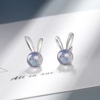 1 Pair Fashion Rabbit Copper Plating Ear Studs main image 4