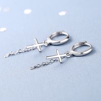 1 Pair Fashion Cross Copper Plating Drop Earrings main image 6