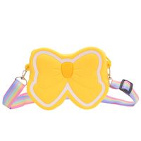 Girl's Small Silica Gel Butterfly Fashion Square Zipper Crossbody Bag sku image 3