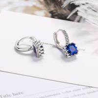 1 Pair Fashion Square Copper Plating Zircon Earrings main image 5