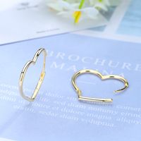 1 Pair Fashion Heart Shape Copper Plating Earrings main image 5