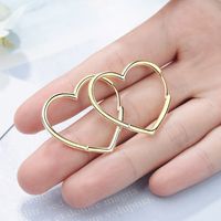 1 Pair Fashion Heart Shape Copper Plating Earrings main image 4