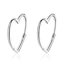1 Paar Mode Herzform Kupfer Überzug Ohrringe main image 2