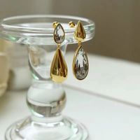 1 Pair French Style Geometric Alloy Inlay Artificial Gemstones Women's Drop Earrings main image 5