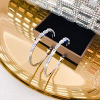 1 Pair Elegant Geometric Inlay Alloy Zircon Earrings sku image 9