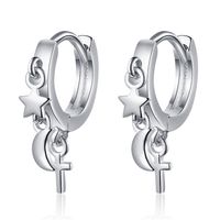 1 Pair Fashion Star Moon Copper Plating Drop Earrings main image 4