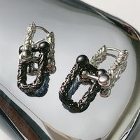 1 Pair Fashion Color Block Copper Plating Drop Earrings sku image 2