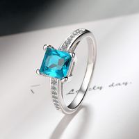 1 Piece Simple Style Colorful Copper Inlay Zircon Rings main image 3