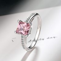 1 Piece Simple Style Colorful Copper Inlay Zircon Rings main image 1