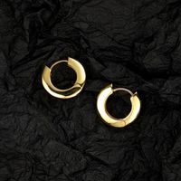 1 Pair Simple Style Circle Copper Plating Earrings sku image 2