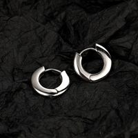 1 Pair Simple Style Circle Copper Plating Earrings sku image 1