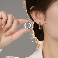 1 Pair Simple Style Circle Copper Plating Earrings main image 2