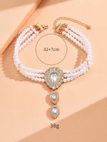 Simple Style Water Droplets Zircon Alloy Plastic Wholesale Layered Necklaces main image 10