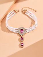 Simple Style Water Droplets Zircon Alloy Plastic Wholesale Layered Necklaces main image 2