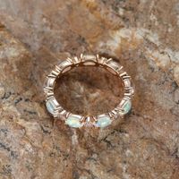 1 Piece Glam Wedding French Style Solid Color Alloy Inlay Artificial Gemstones Women's Rings main image 2