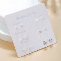 Korean Version Of Autumn And Winter Earrings Set Temperament Pearl Bow Earrings Wholesale sku image 21