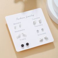 Korean Version Of Autumn And Winter Earrings Set Temperament Pearl Bow Earrings Wholesale sku image 23