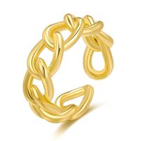 Fashion Vintage Hollow Chain Copper Drip Opening Adjustable Ring Wholesale Nihaojewelry sku image 9