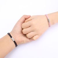 1 Pair Fashion Letter Heart Shape Stainless Steel Rope Bracelets main image 5