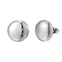 1 Pair Cute Solid Color Titanium Steel Earrings sku image 1