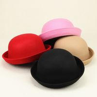 Unisex Simple Style Solid Color Eaveless Fedora Hat main image 3