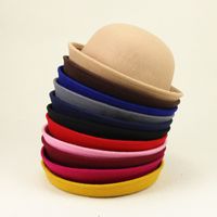 Unisex Simple Style Solid Color Eaveless Fedora Hat main image 5