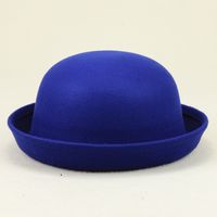 Unisex Simple Style Solid Color Eaveless Fedora Hat sku image 17