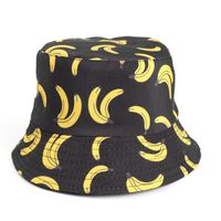Unisex Mode Banane Drucken Breite Traufen Bucket Hat sku image 2