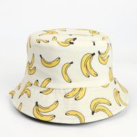 Unisex Fashion Banana Printing Wide Eaves Bucket Hat sku image 5