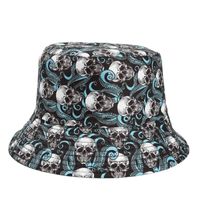 Unisex Fashion Skull Printing Wide Eaves Bucket Hat main image 2