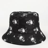 Unisex Fashion Skull Printing Wide Eaves Bucket Hat sku image 1