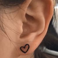 1 Pair Simple Style Heart Shape Stainless Steel Plating Earrings main image 6