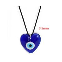 1 Piece Simple Style Devil's Eye Leather Rope Chain Unisex Pendant Necklace sku image 4