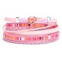 Retro Water Droplets Pu Leather Alloy Women's Wristband main image 6
