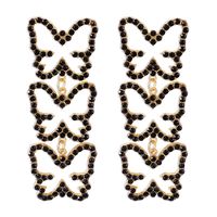 1 Pair Fashion Butterfly Alloy Plating Rhinestones Women's Drop Earrings sku image 2
