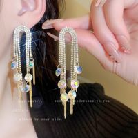 1 Pair Fashion Heart Shape Flower Bow Knot Copper Plating Artificial Pearls Zircon Drop Earrings main image 3