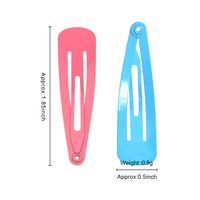 Girl'S Simple Style Solid Color Iron Spray Paint Stoving Varnish Hair Clip main image 2