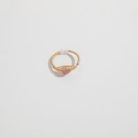 Retro Round Natural Stone Copper 14k Gold Plated Rings main image 8