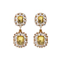 1 Pair Fashion Water Droplets Alloy Inlay Rhinestones Women's Drop Earrings Earrings sku image 16