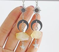 Retro Star Alloy Gold Plated Artificial Crystal Women's Earrings 1 Pair sku image 43